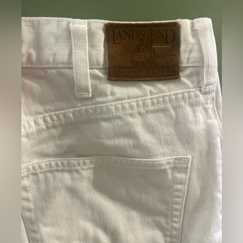 Land’s End White Jeans, 34/Large